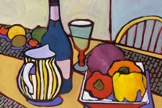 Colorful Contemporary still life oil painting